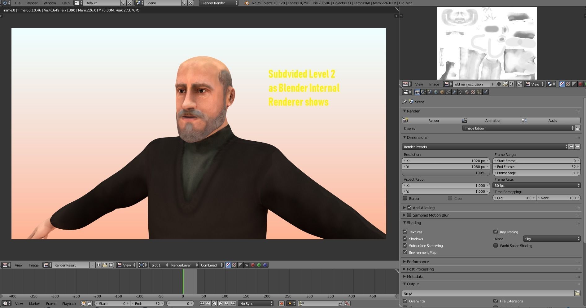Casual Style - Old Man - Animated Low-Poly Character Low-poly 3D model_6