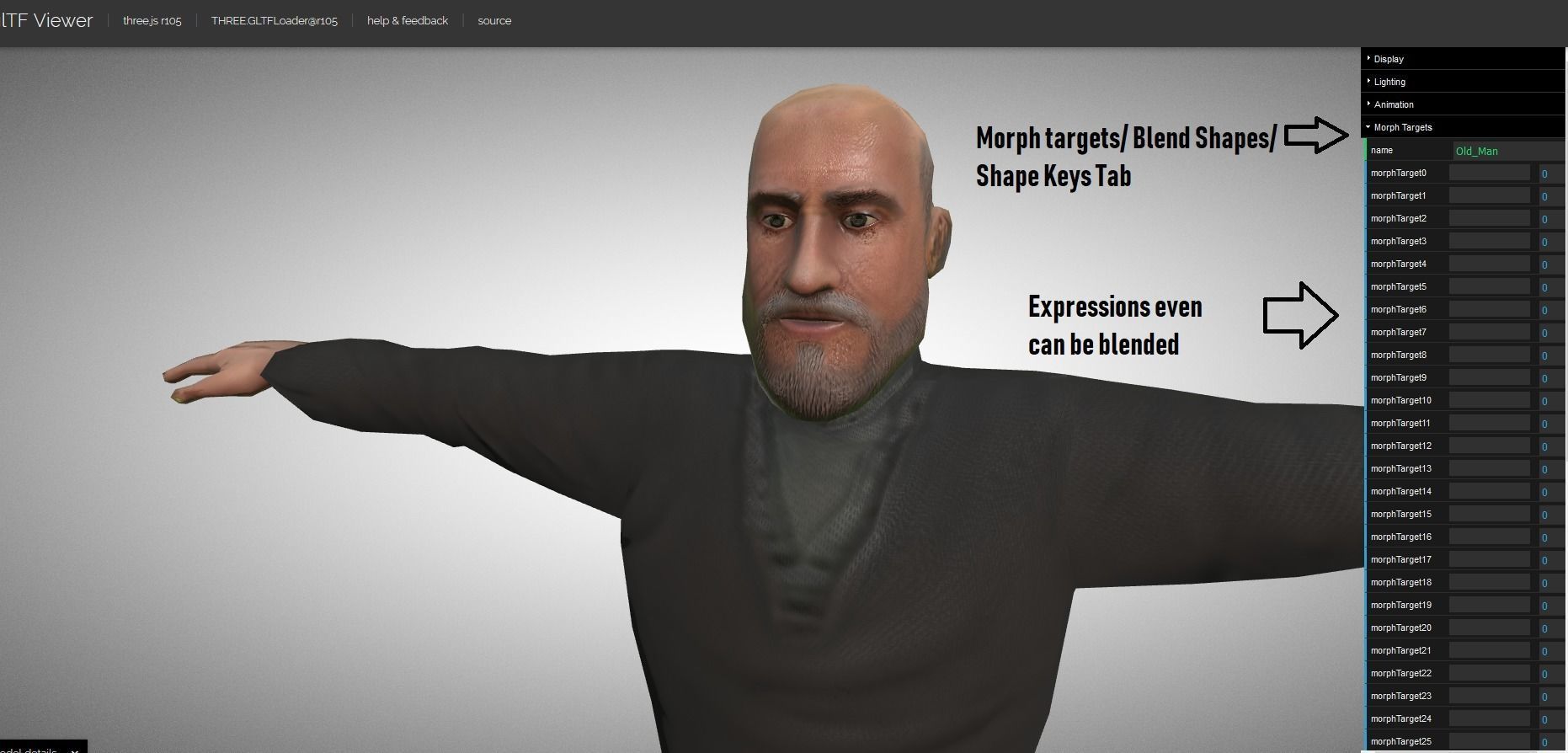 Casual Style - Old Man - Animated Low-Poly Character Low-poly 3D model_26