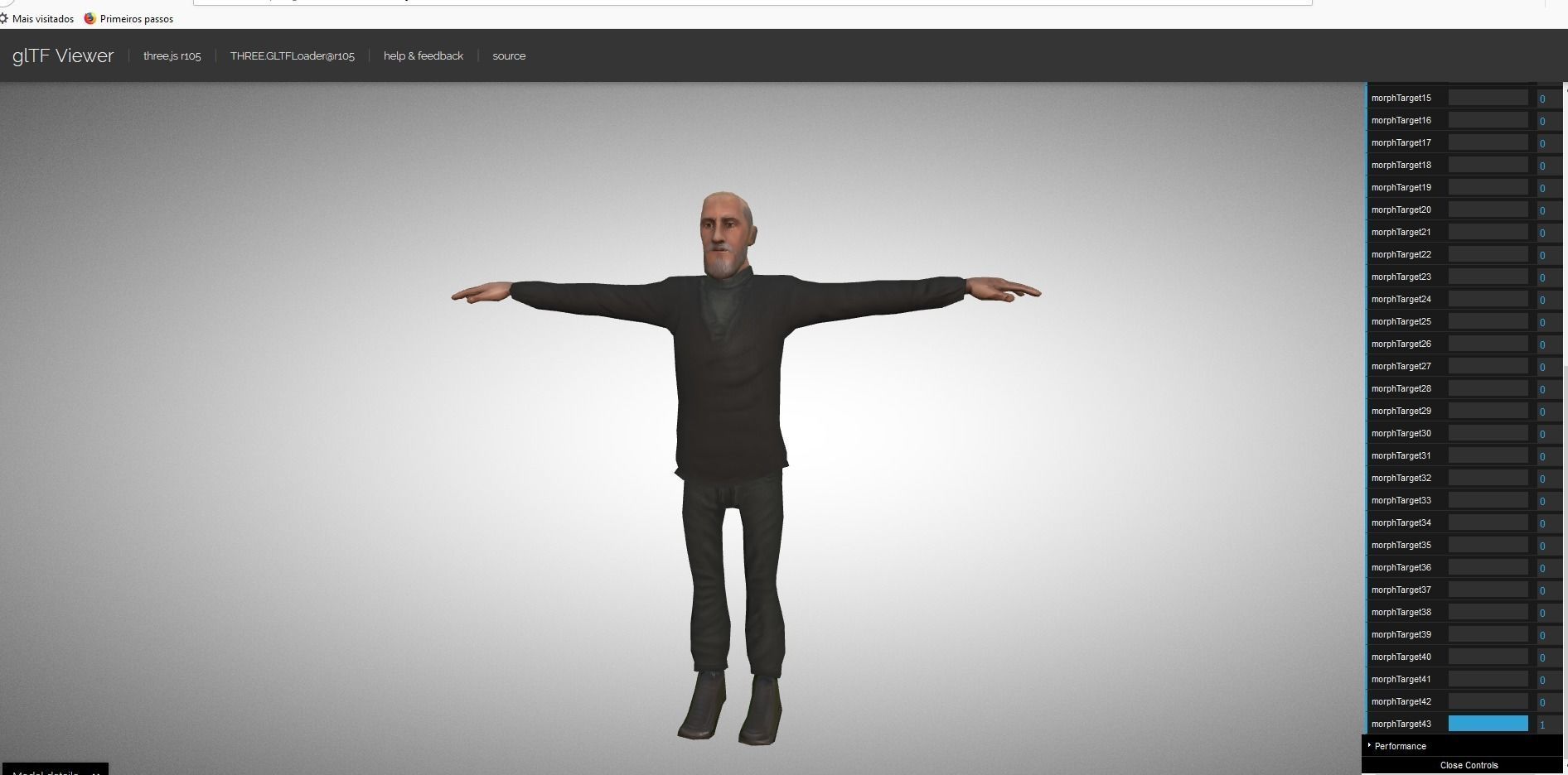 Casual Style - Old Man - Animated Low-Poly Character Low-poly 3D model_33