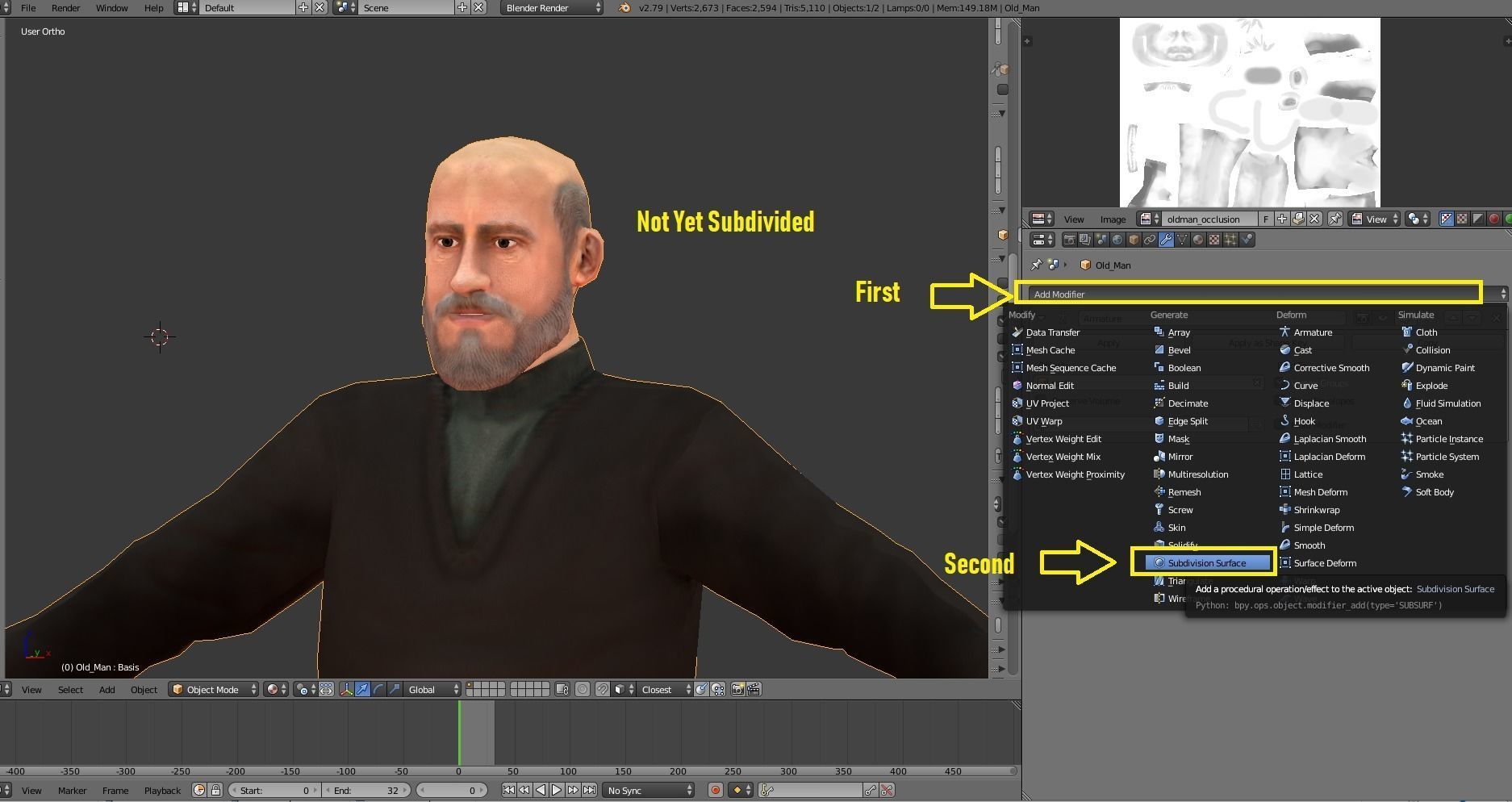 Casual Style - Old Man - Animated Low-Poly Character Low-poly 3D model_4