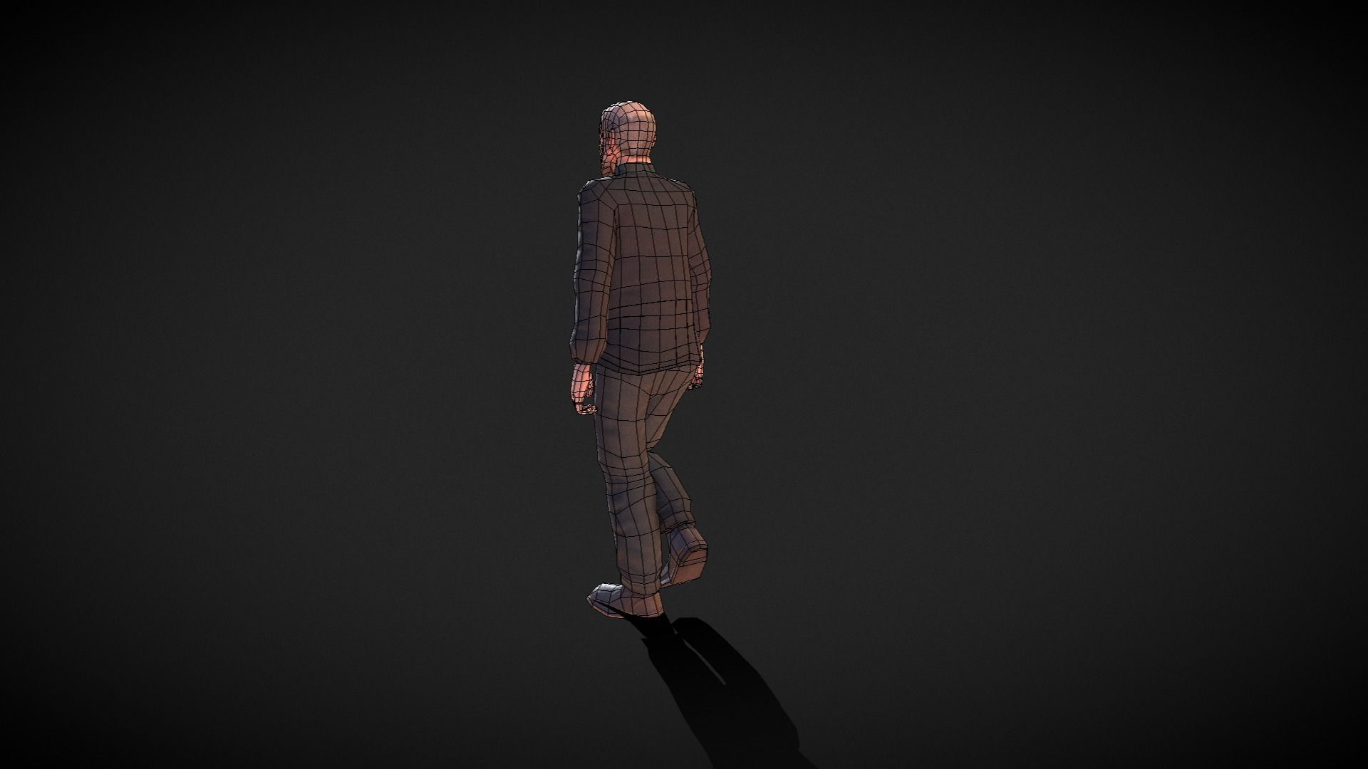 Casual Style - Old Man - Animated Low-Poly Character Low-poly 3D model_47