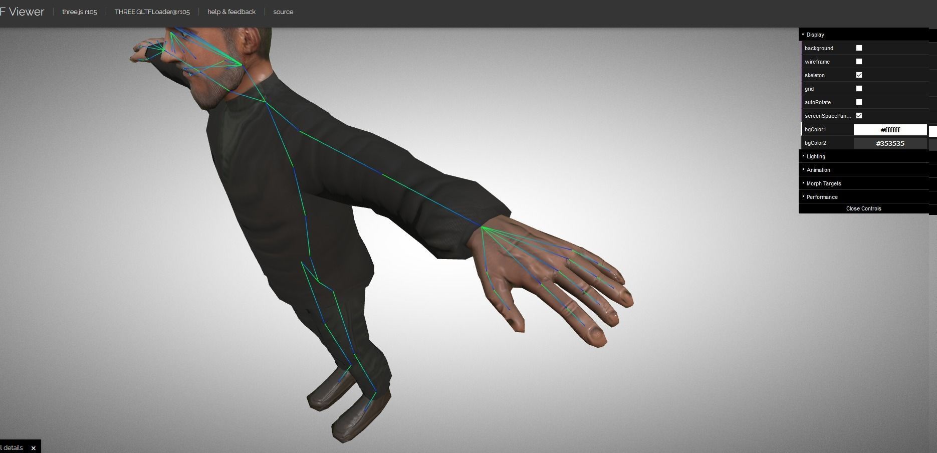 Casual Style - Old Man - Animated Low-Poly Character Low-poly 3D model_42