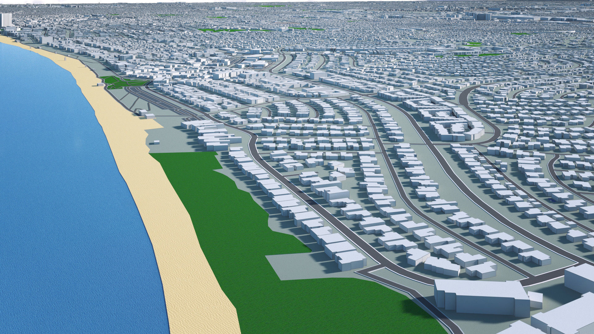 Los Angeles City Peninsula Long Beach Terminal Island Harbor Low-poly 3D model_20