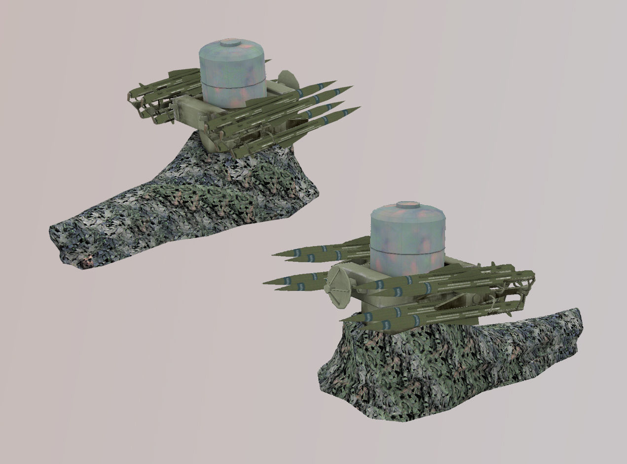 Rapier surface-to-air missile Low-poly 3D model_1