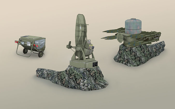 Rapier surface-to-air missile Low-poly 3D model