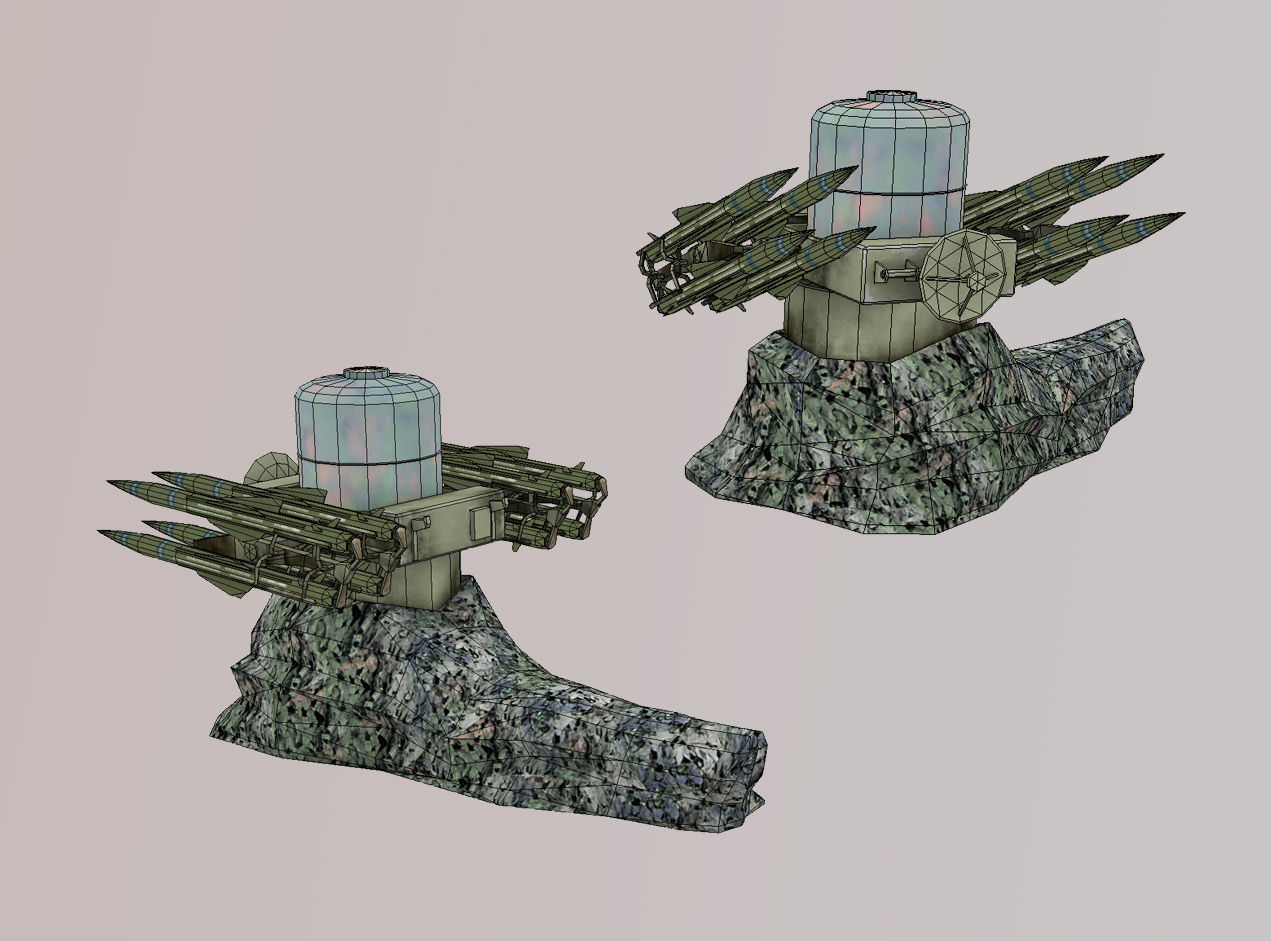 Rapier surface-to-air missile Low-poly 3D model_2