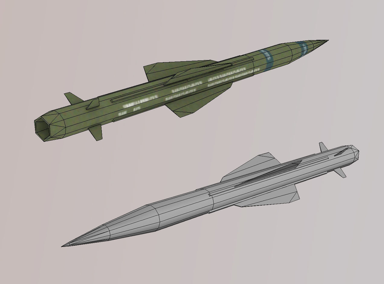 Rapier surface-to-air missile Low-poly 3D model_13