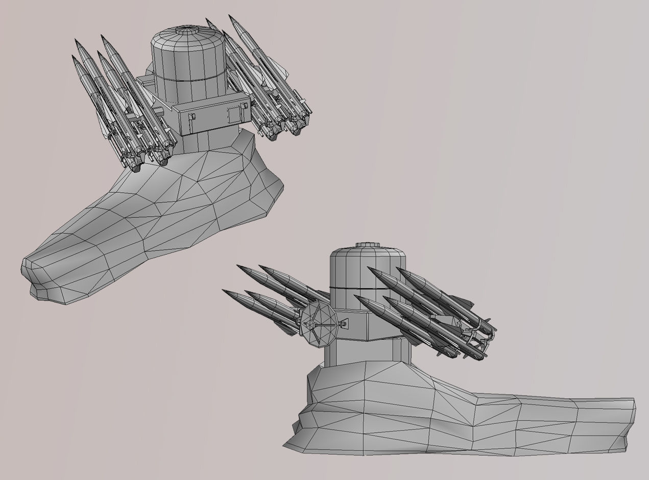 Rapier surface-to-air missile Low-poly 3D model_3