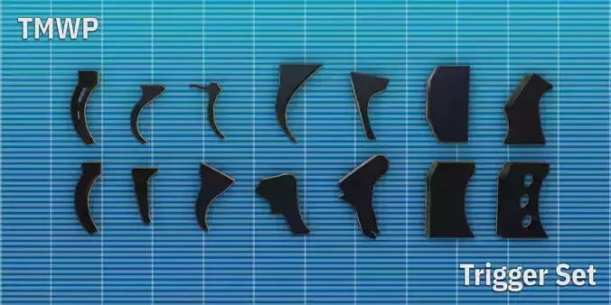 TMWP Trigger set PBR Low-poly 3D model