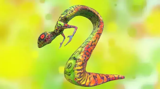 SnakChameleon lizard Free low-poly 3D model