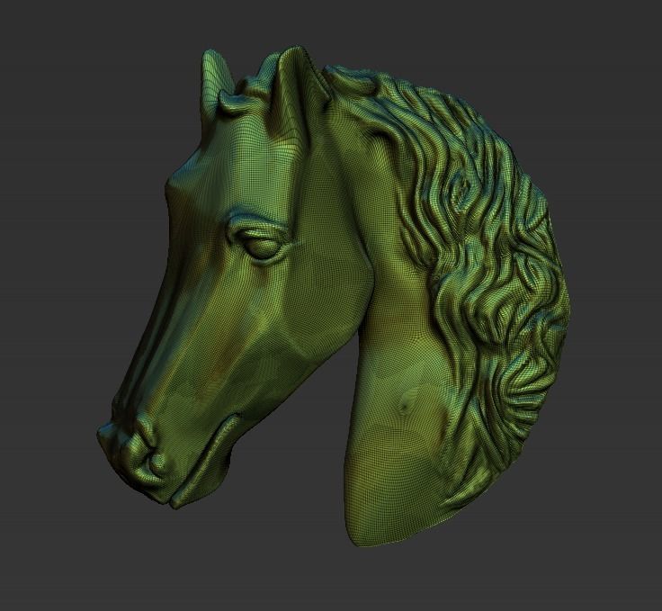 horse with ironwork-caballo 3D model_3
