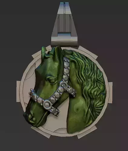 horse with ironwork-caballo 3D model