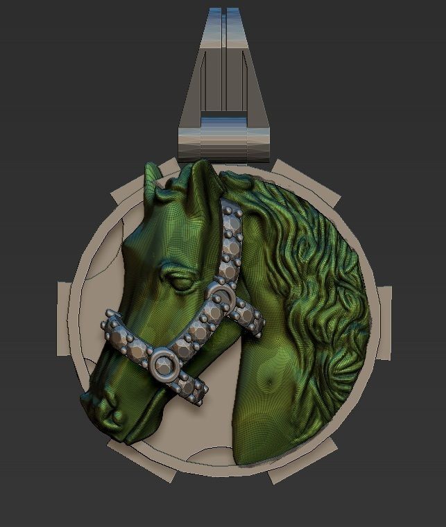horse with ironwork-caballo 3D model_1
