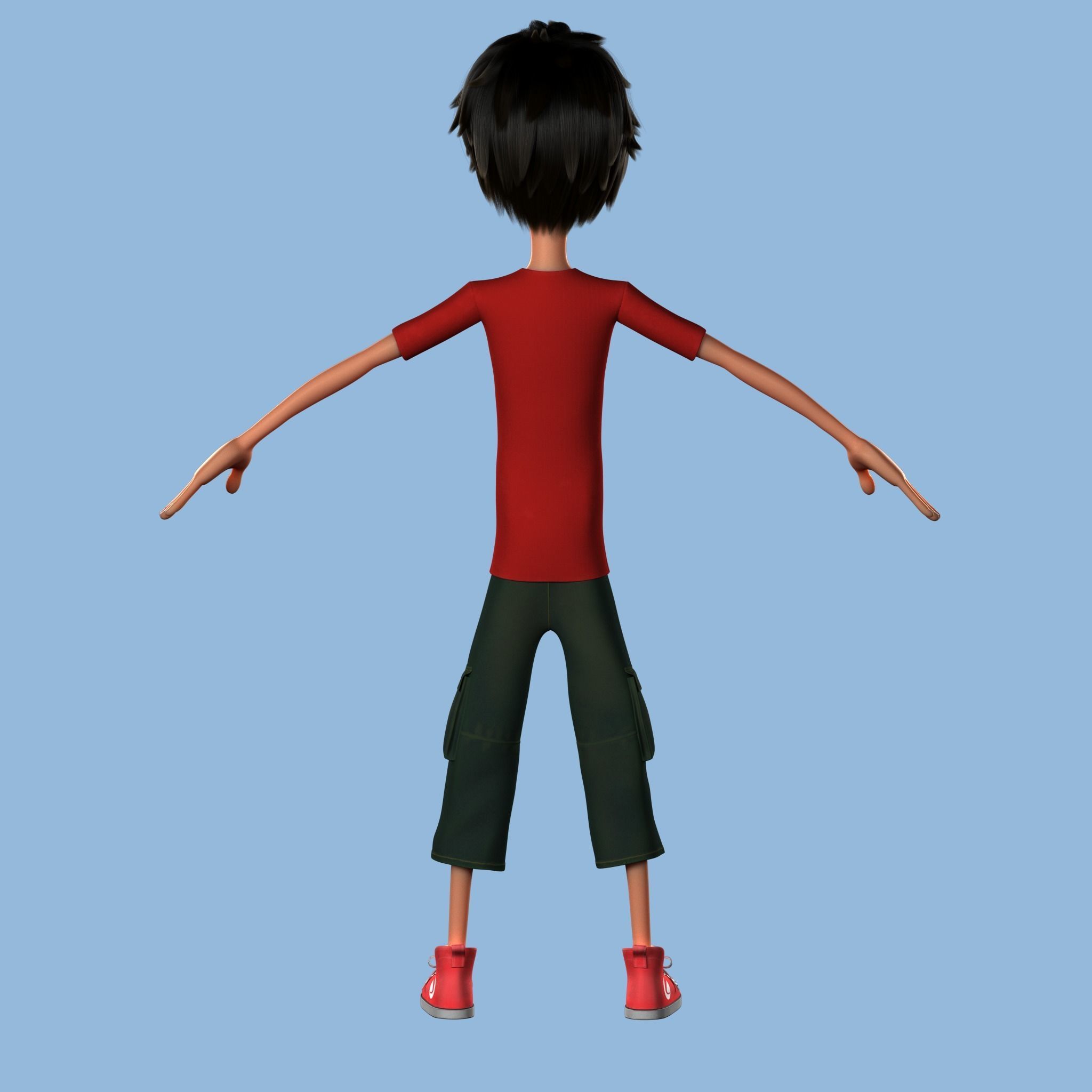 Cartoon boy Free 3D model_9