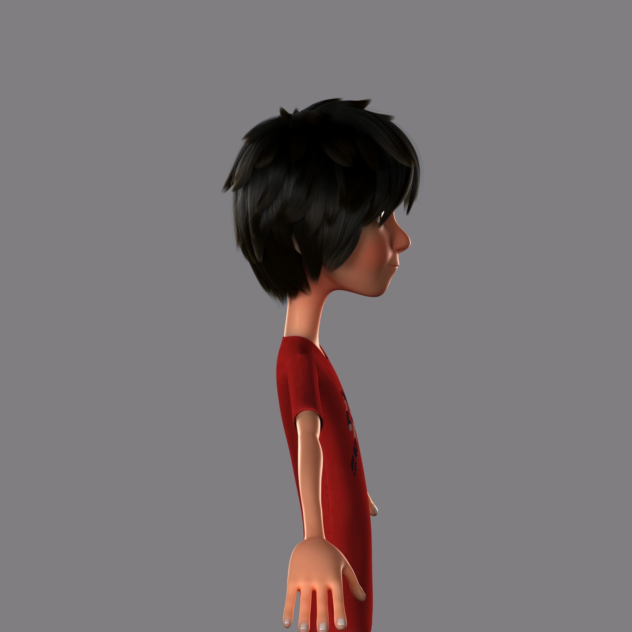 Cartoon boy Free 3D model_3