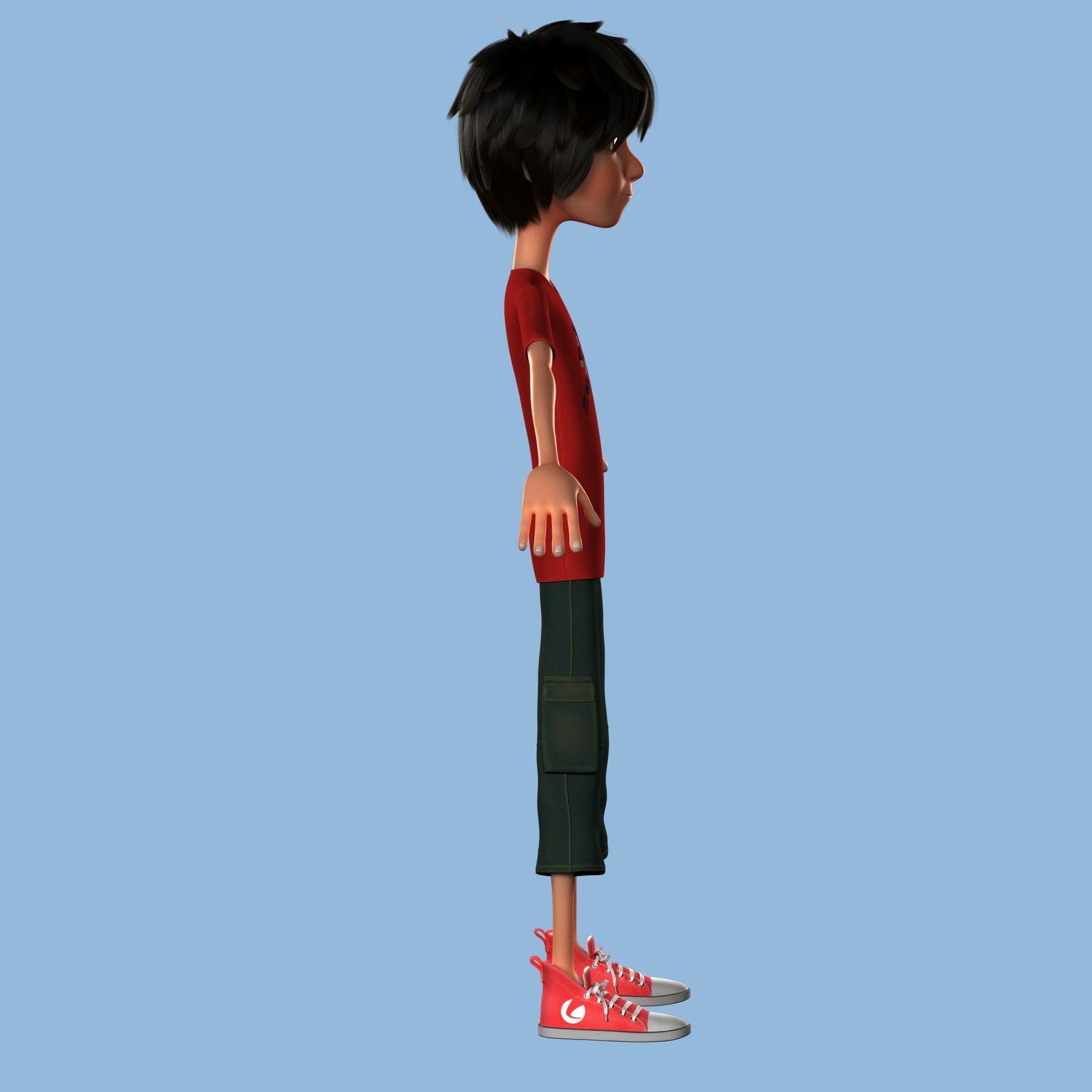 Cartoon boy Free 3D model_8