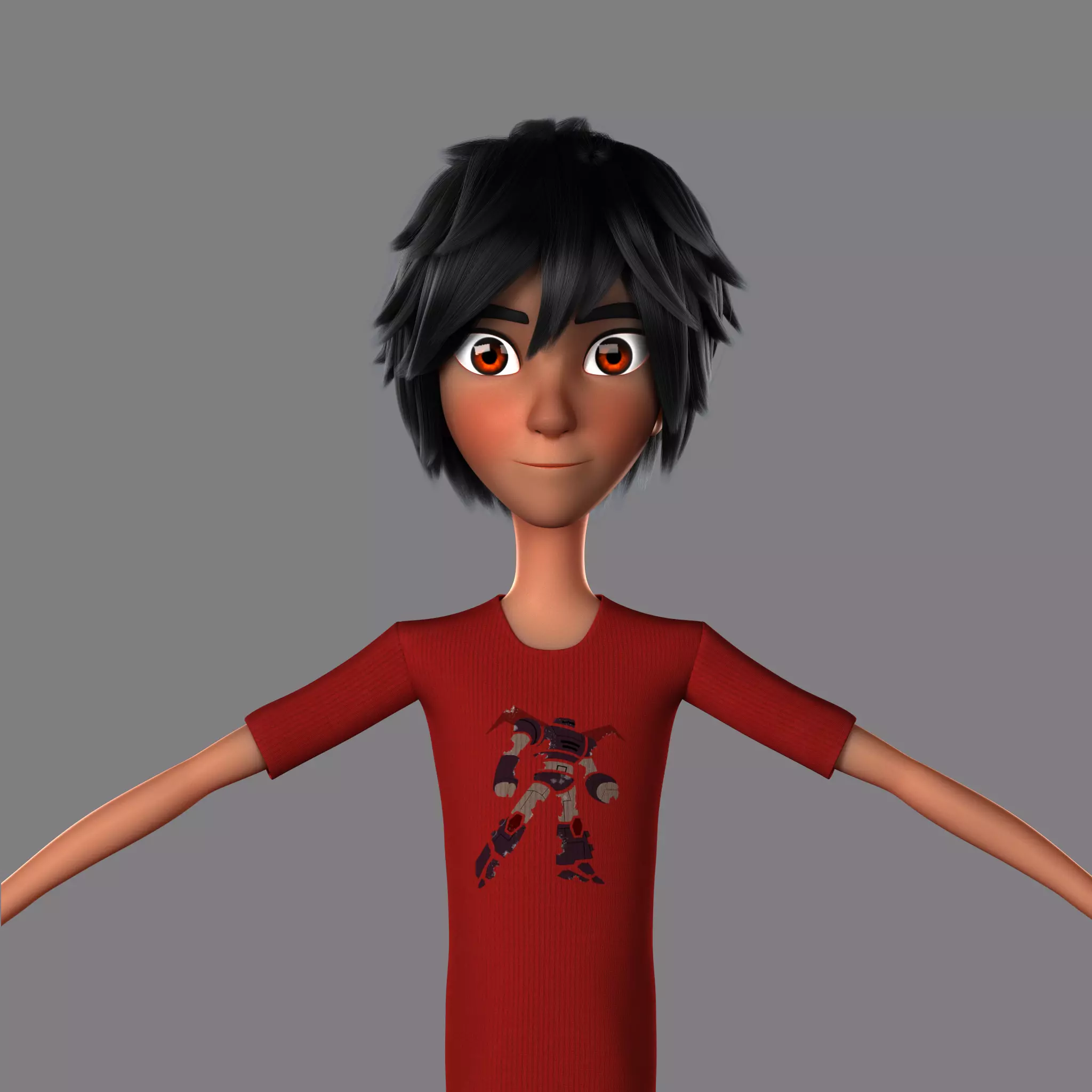 Cartoon boy Free 3D model_0