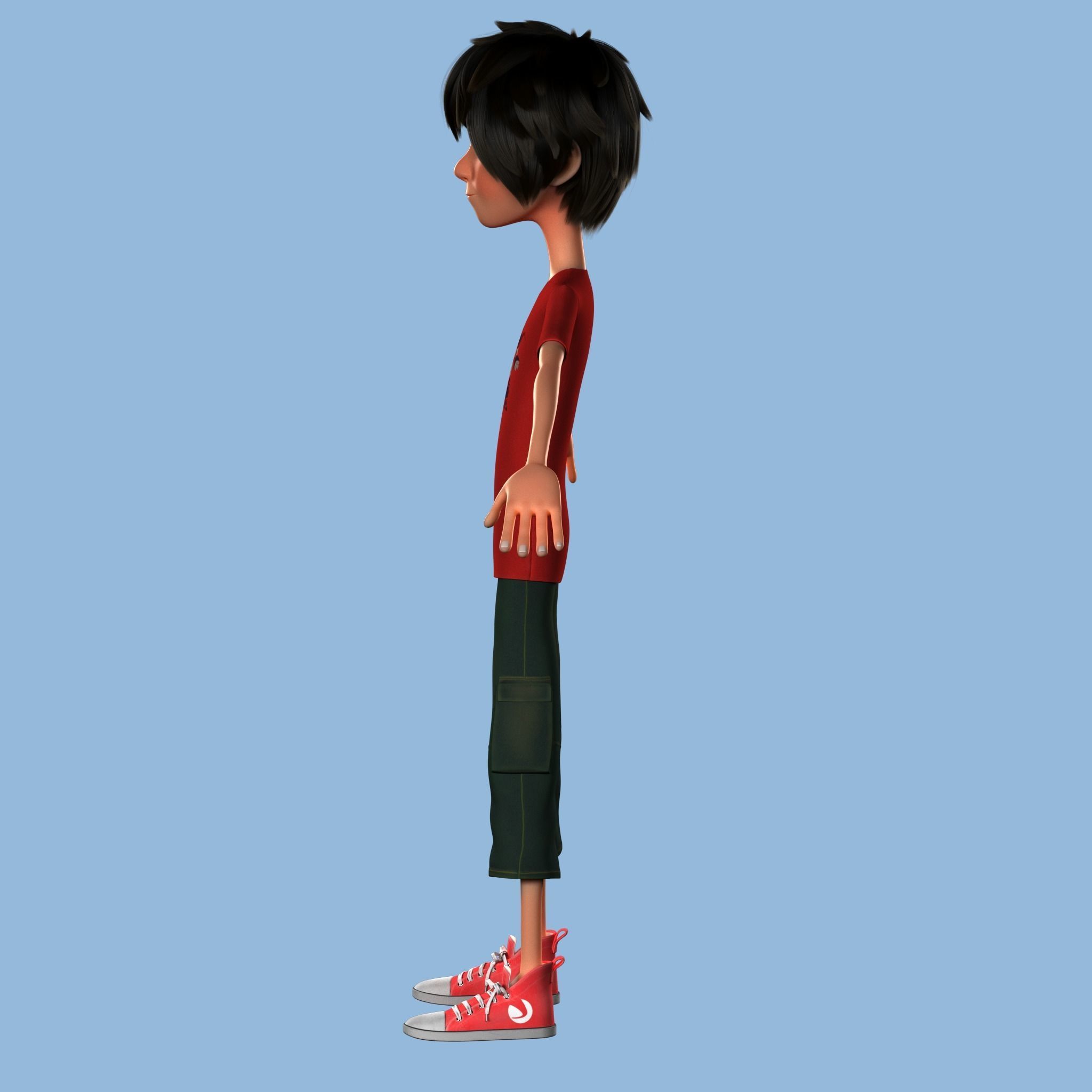 Cartoon boy Free 3D model_10