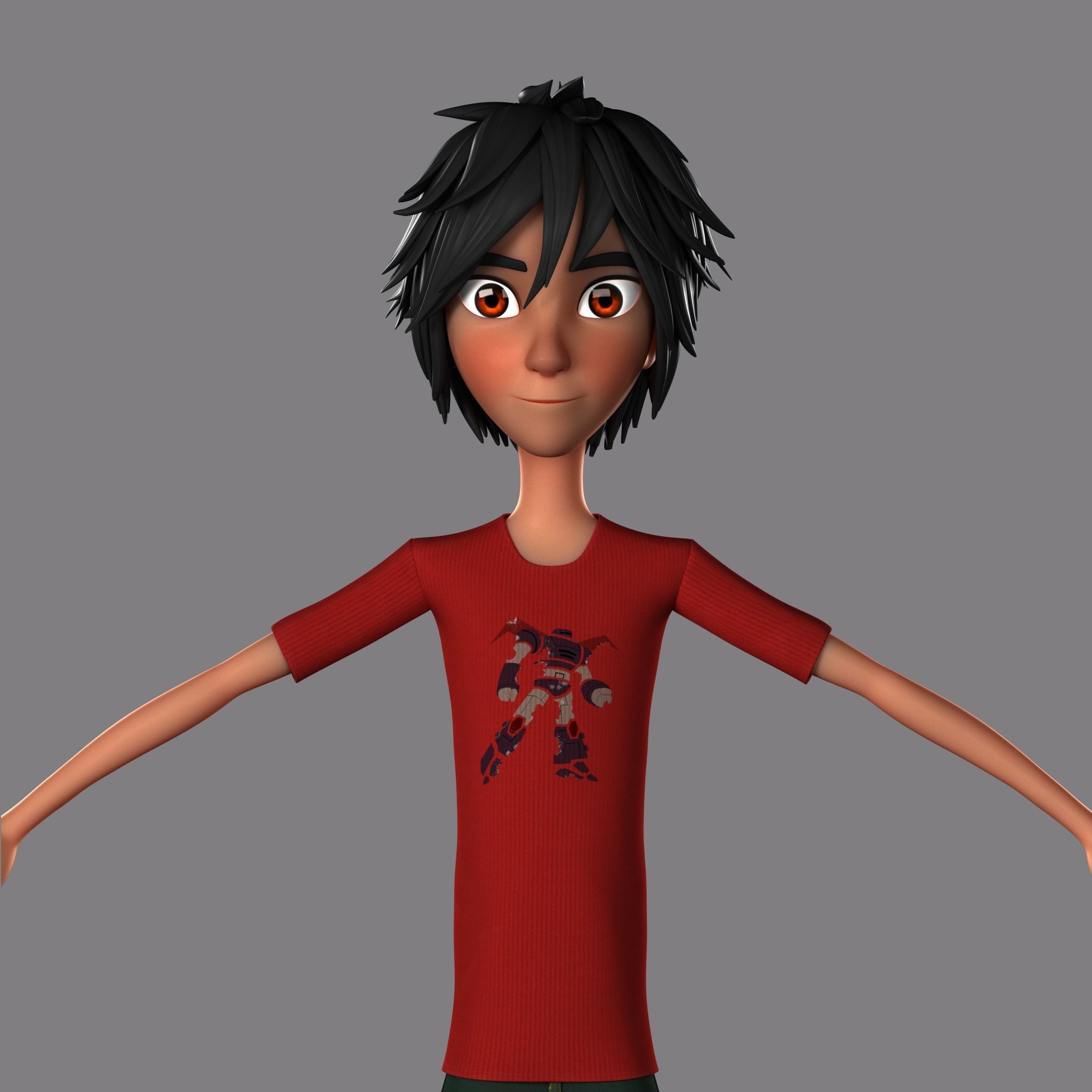 Cartoon boy Free 3D model_6