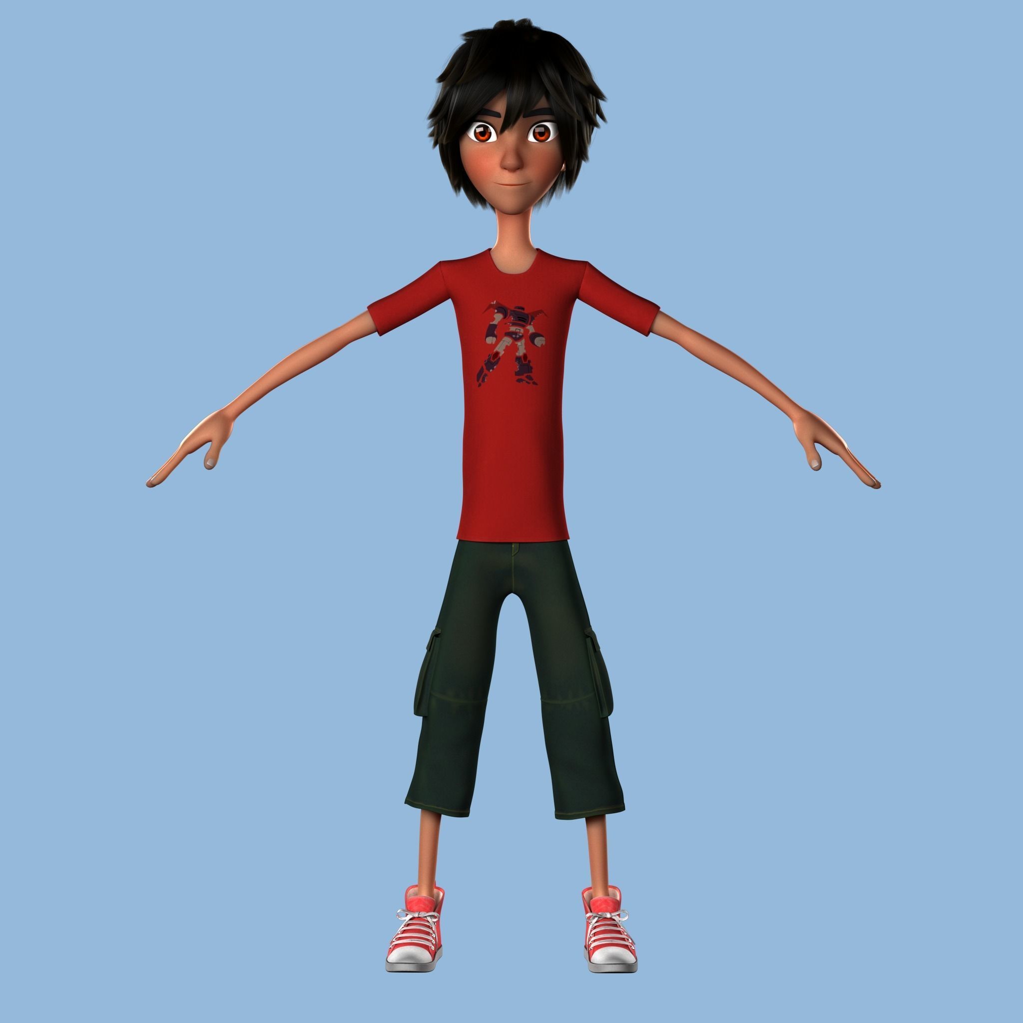 Cartoon boy Free 3D model_7