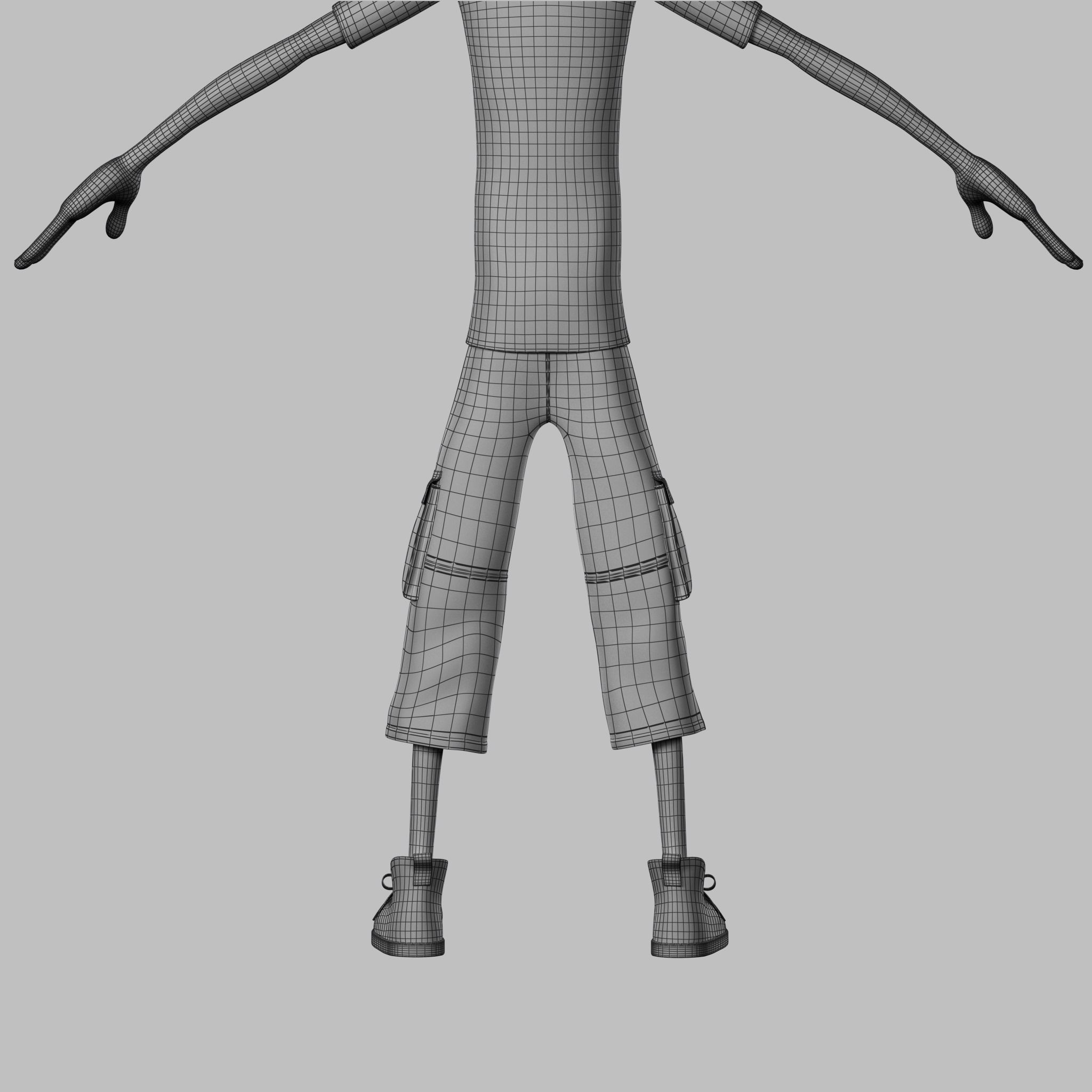 Cartoon boy Free 3D model_12