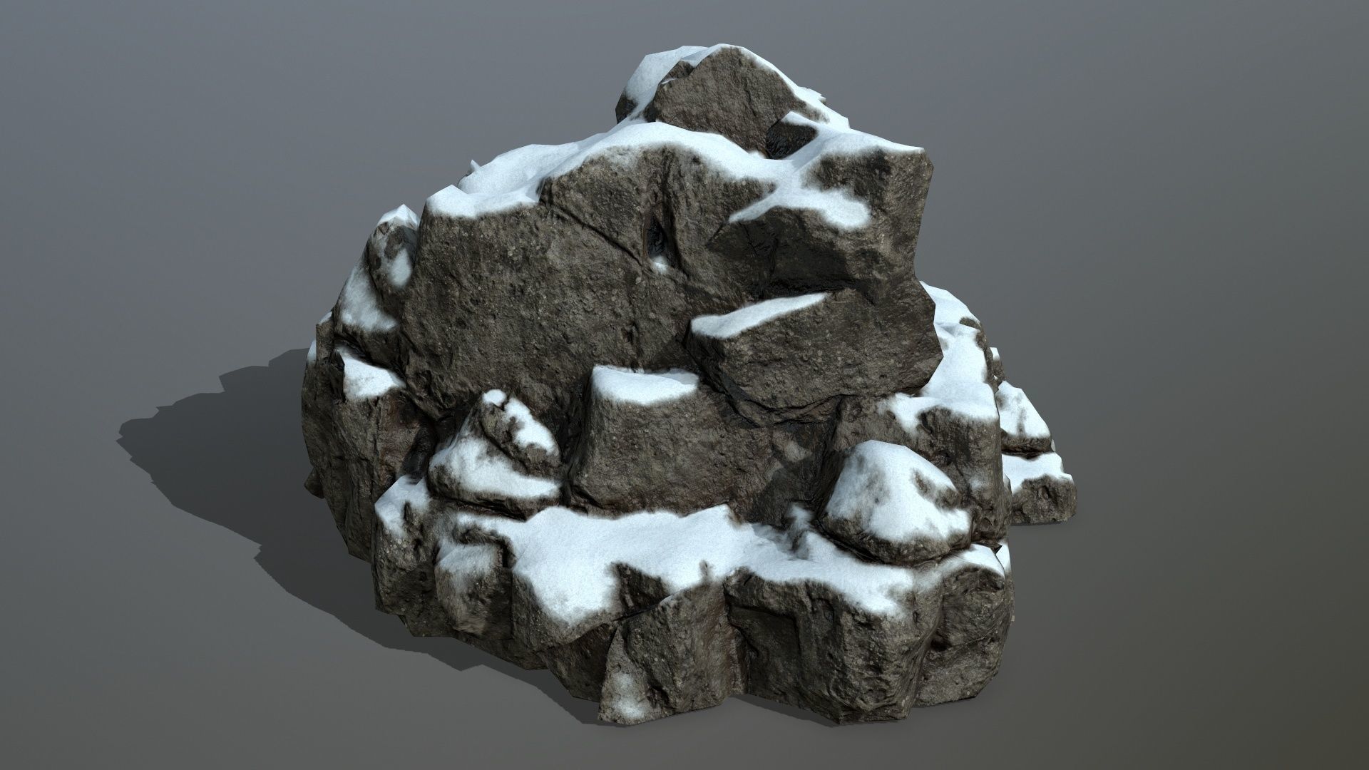 snow rocks  Low-poly 3D model_23