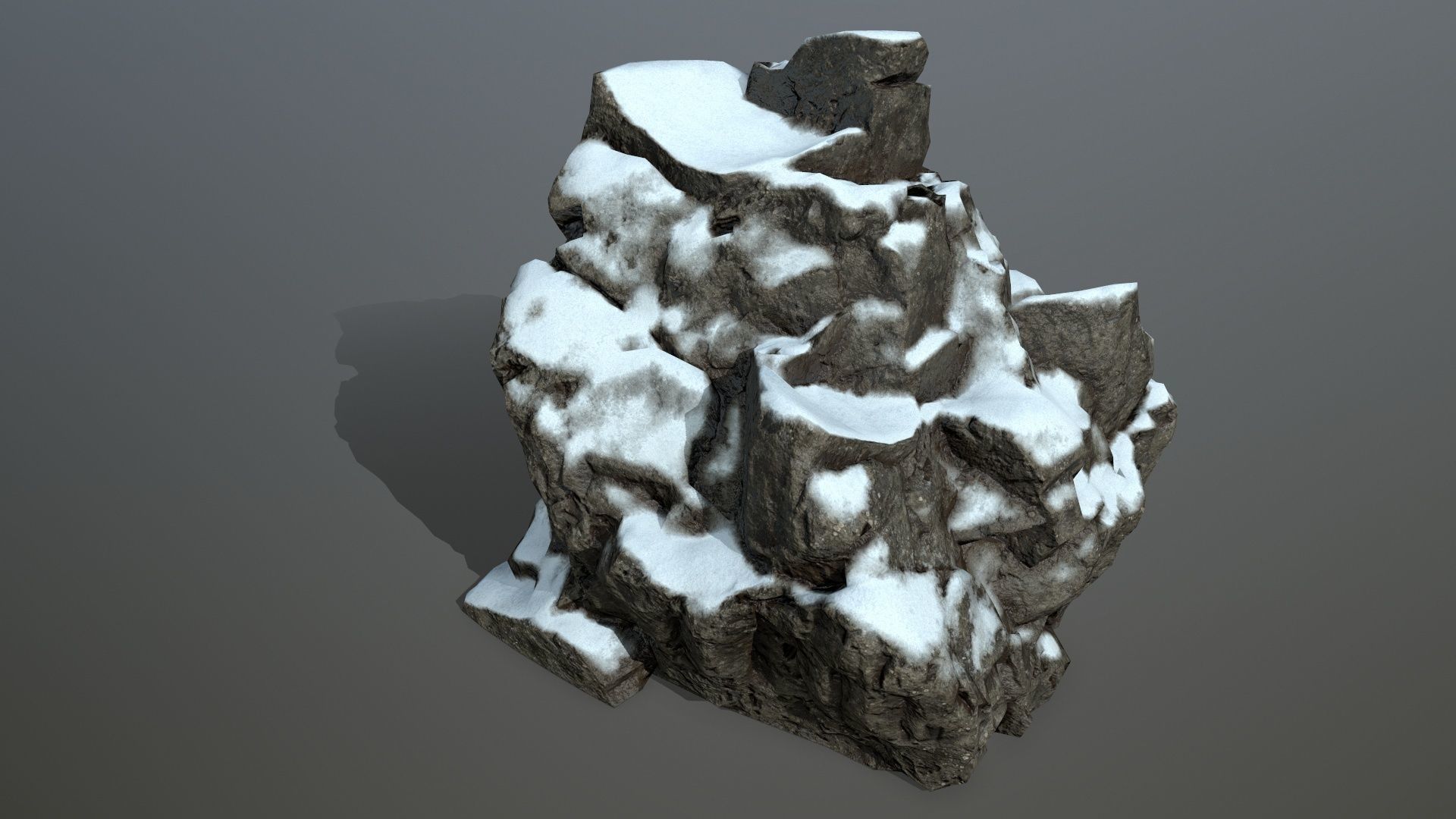 snow rocks  Low-poly 3D model_30
