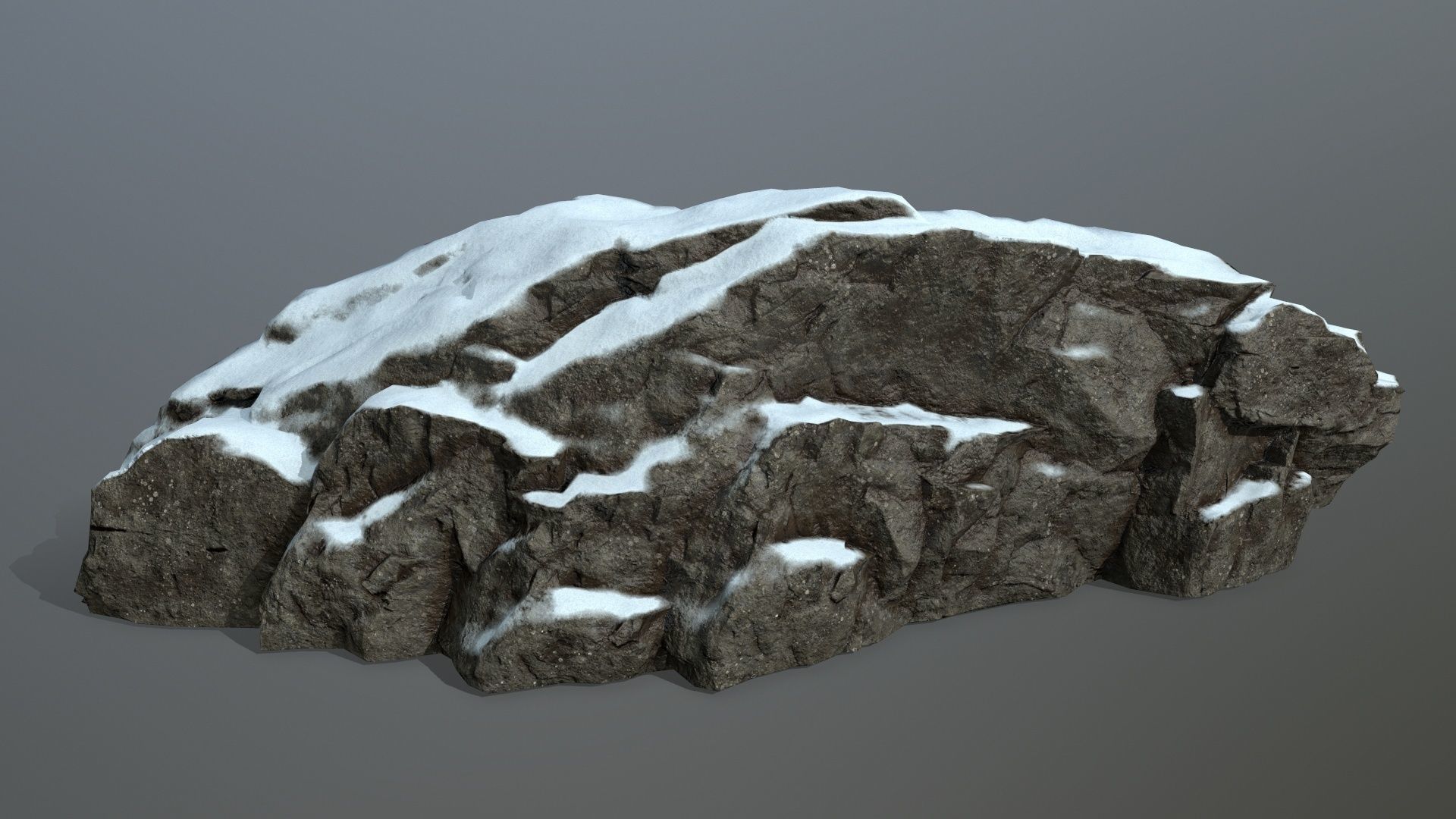 snow rocks  Low-poly 3D model_7