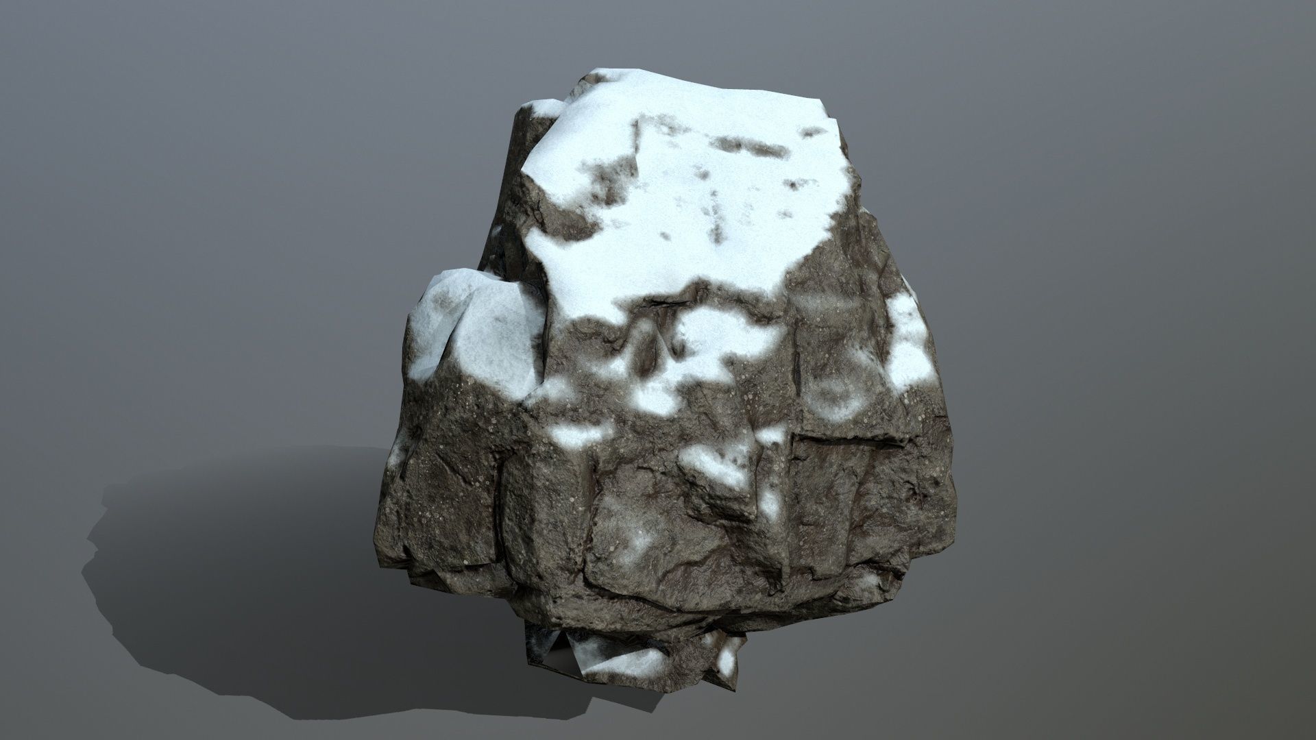 snow rocks  Low-poly 3D model_27