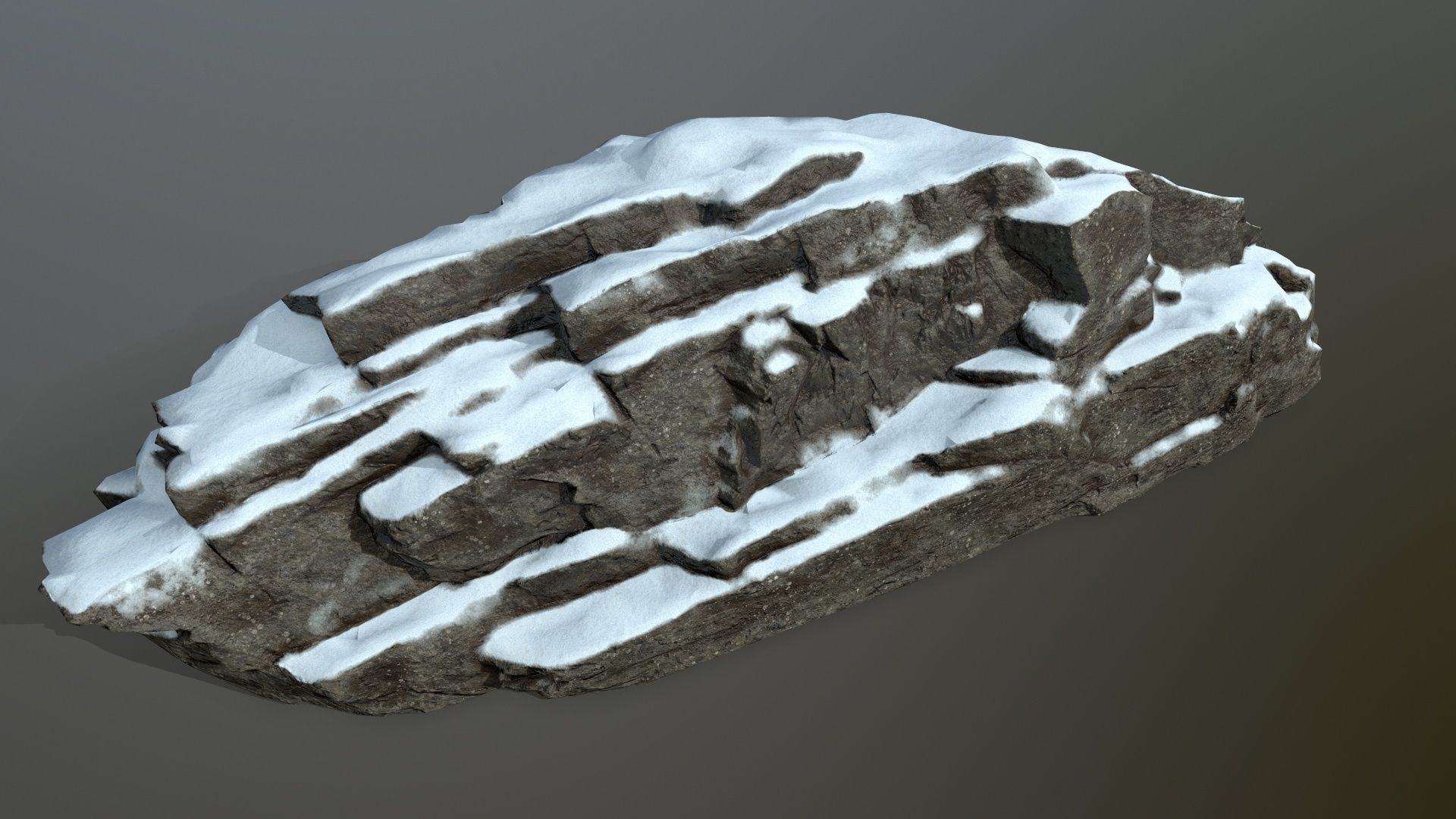 snow rocks  Low-poly 3D model_33