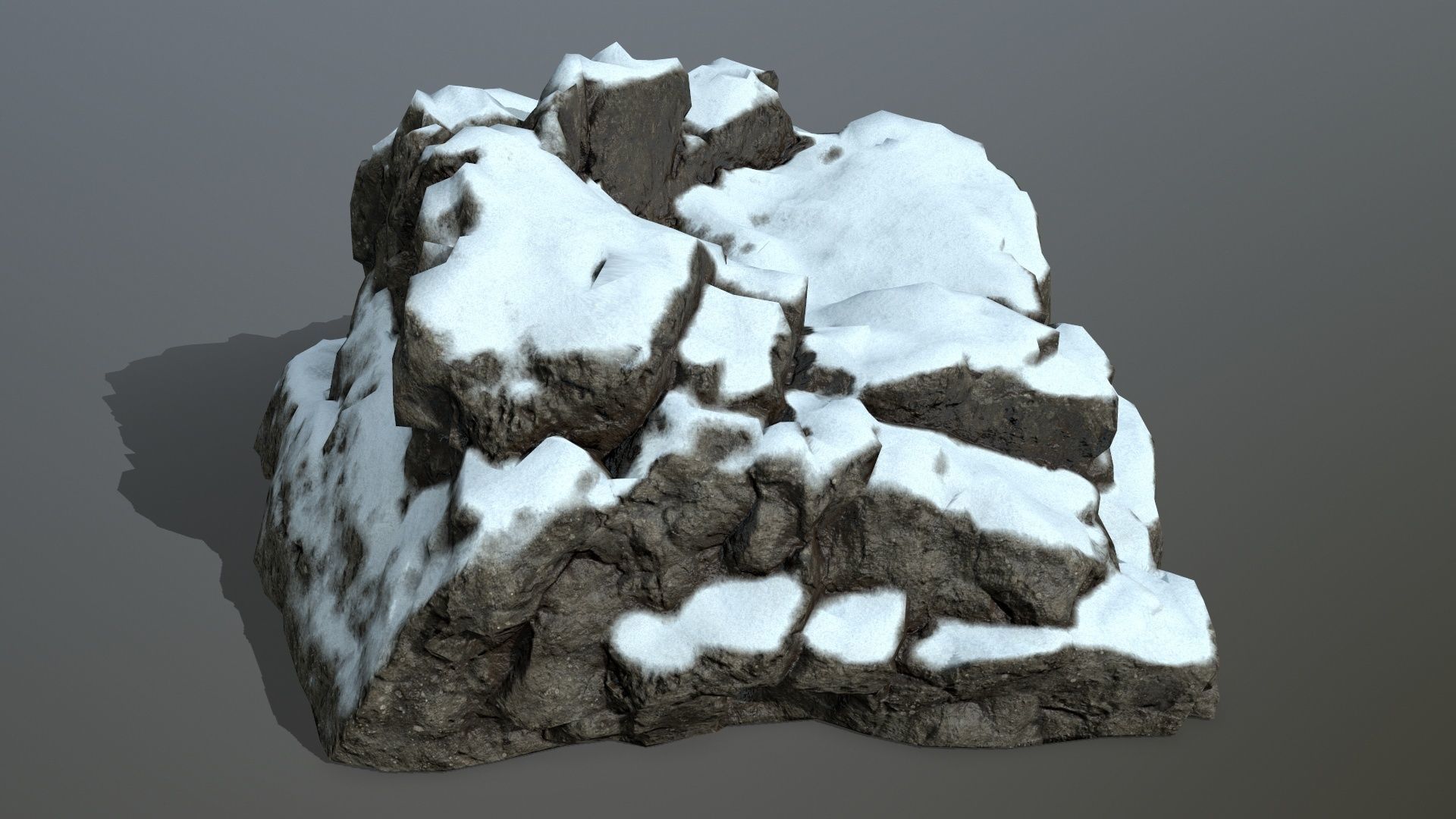 snow rocks  Low-poly 3D model_21