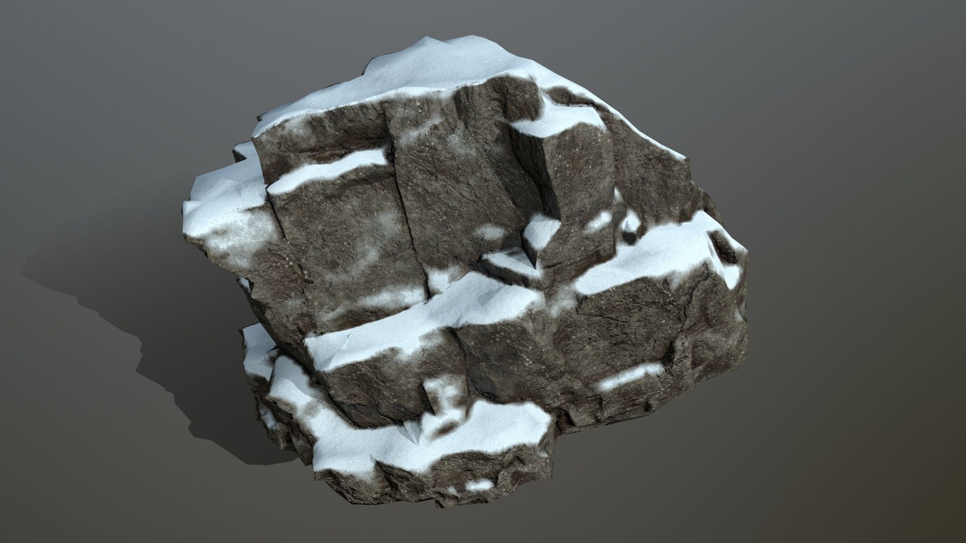 snow rocks  Low-poly 3D model_10