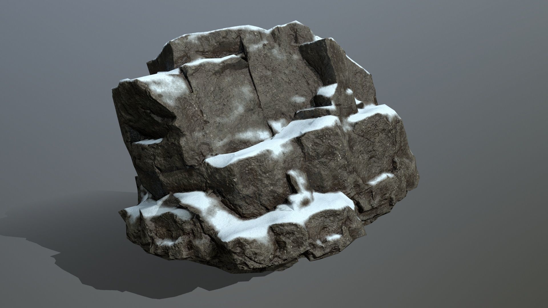 snow rocks  Low-poly 3D model_8