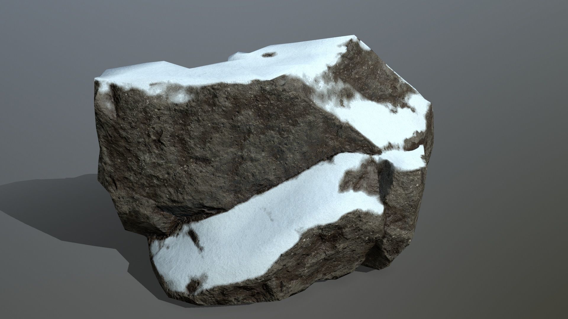 snow rocks  Low-poly 3D model_16