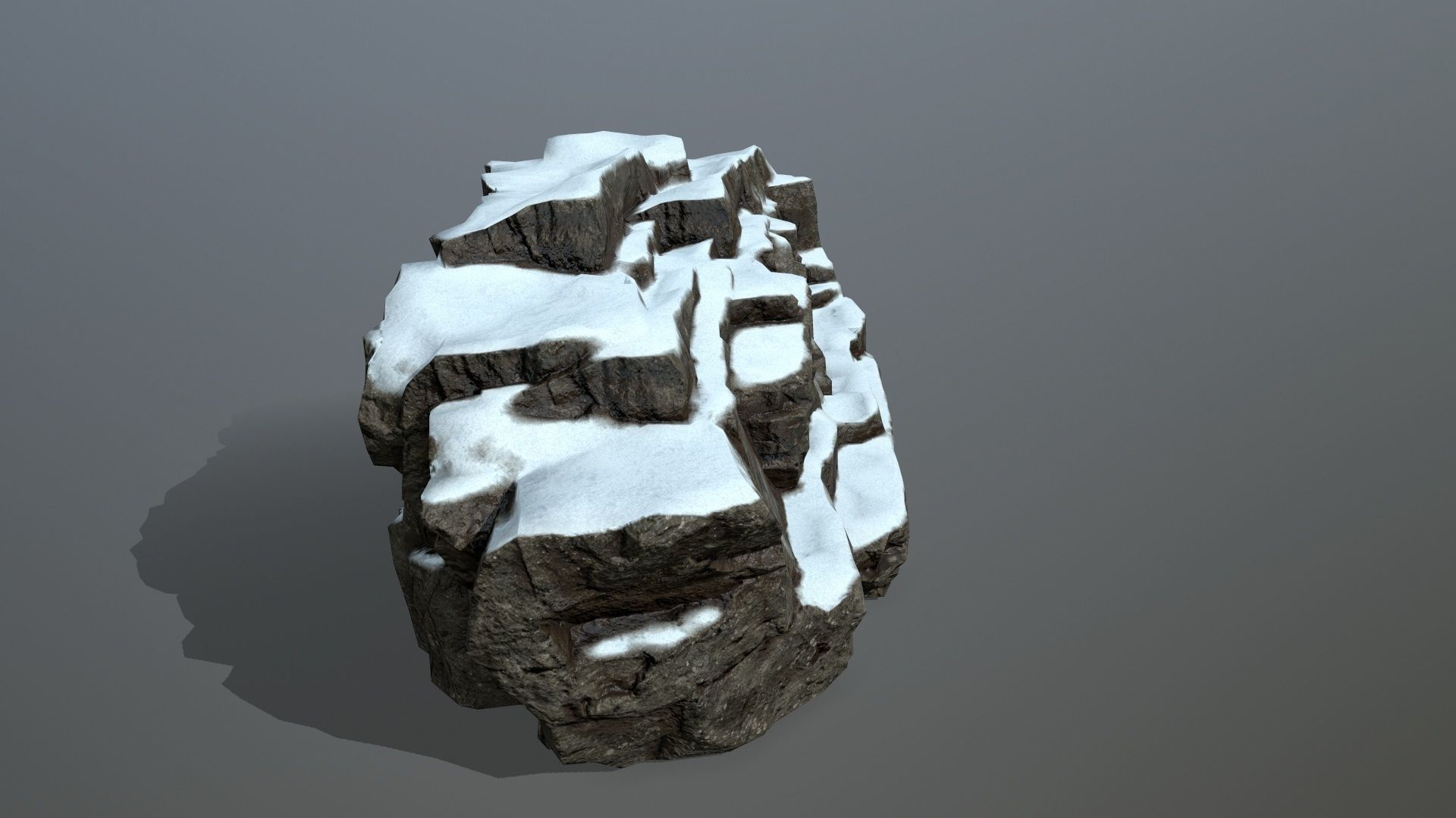 snow rocks  Low-poly 3D model_31
