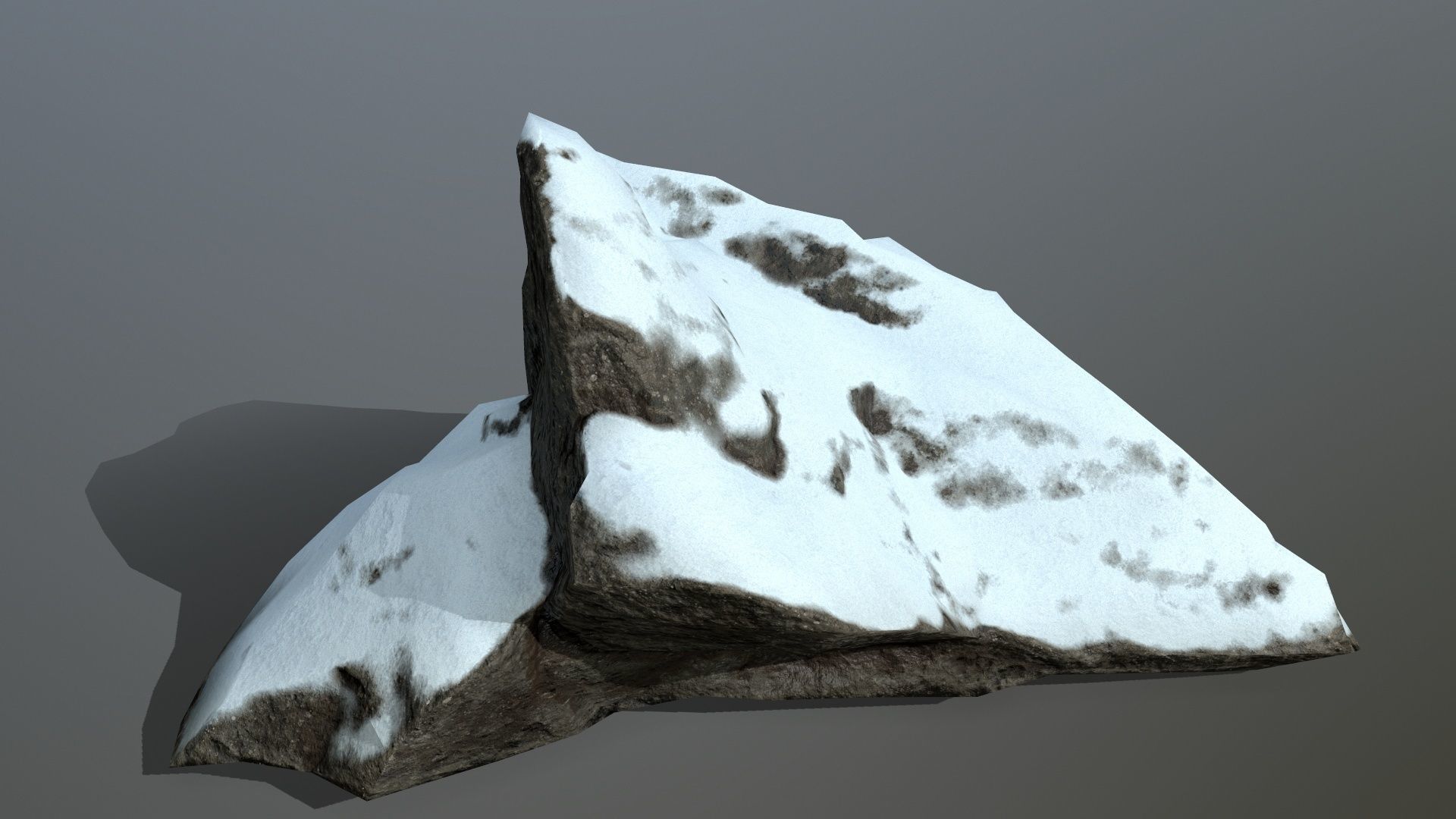 snow rocks  Low-poly 3D model_17