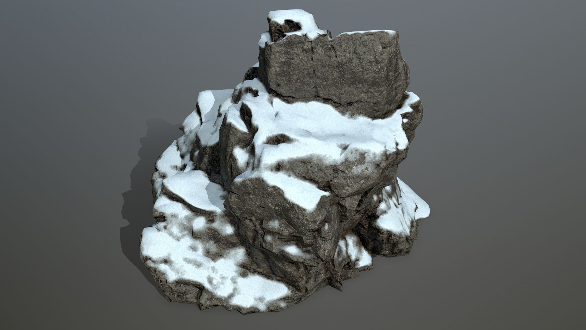 snow rocks  Low-poly 3D model_29