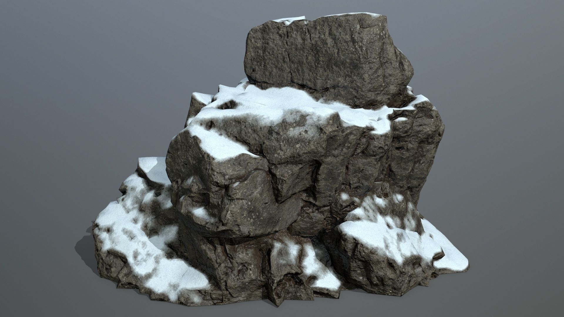 snow rocks  Low-poly 3D model_11