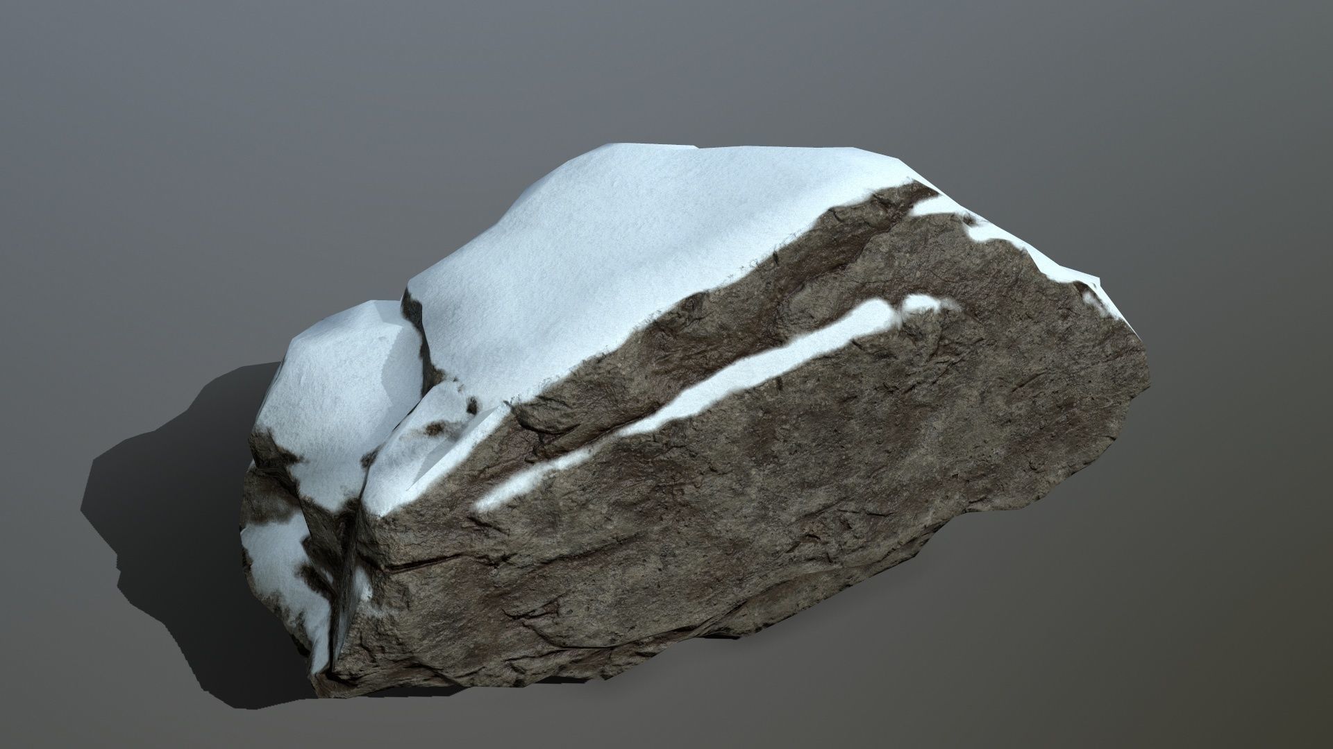 snow rocks  Low-poly 3D model_13
