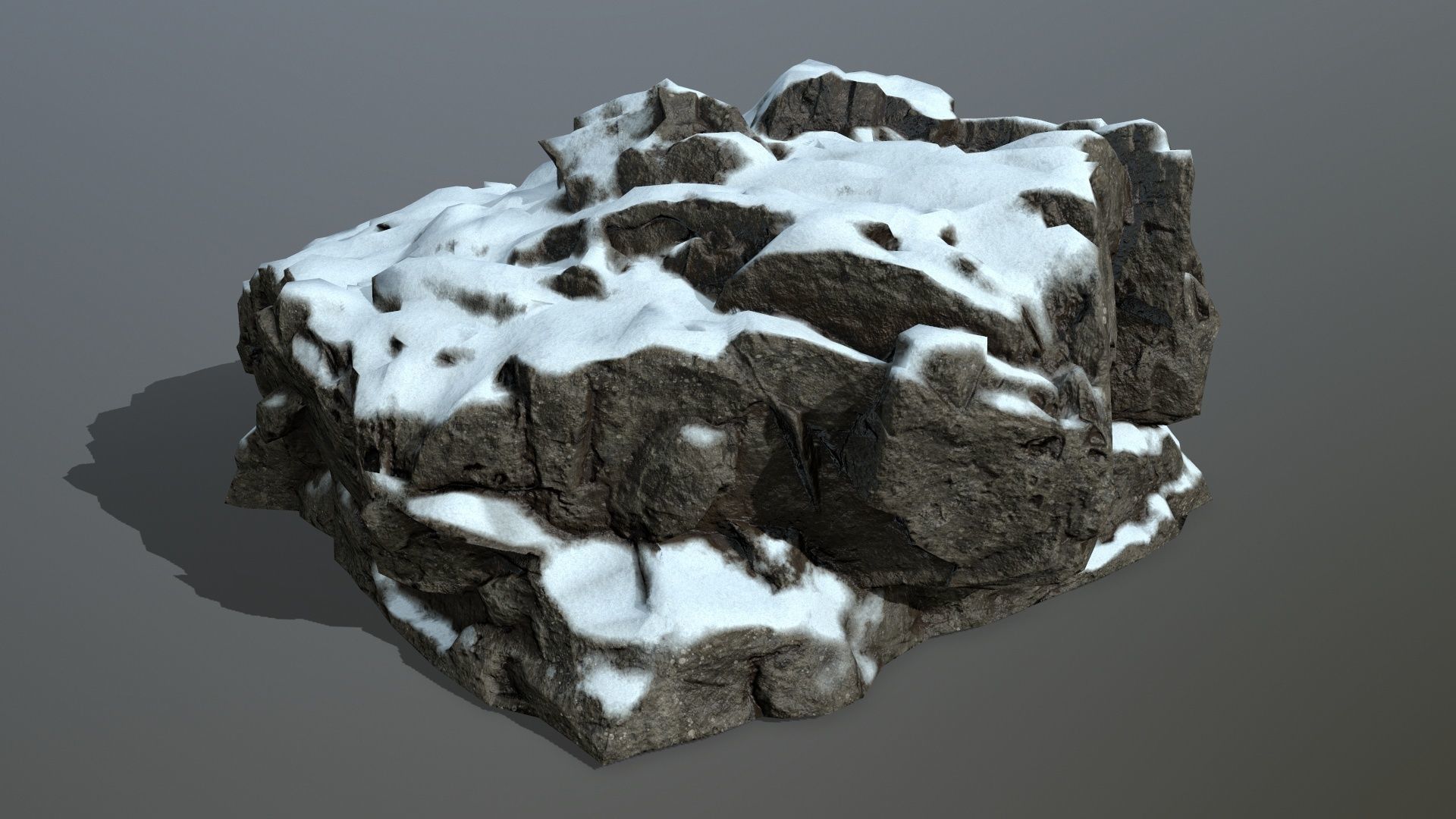 snow rocks  Low-poly 3D model_25