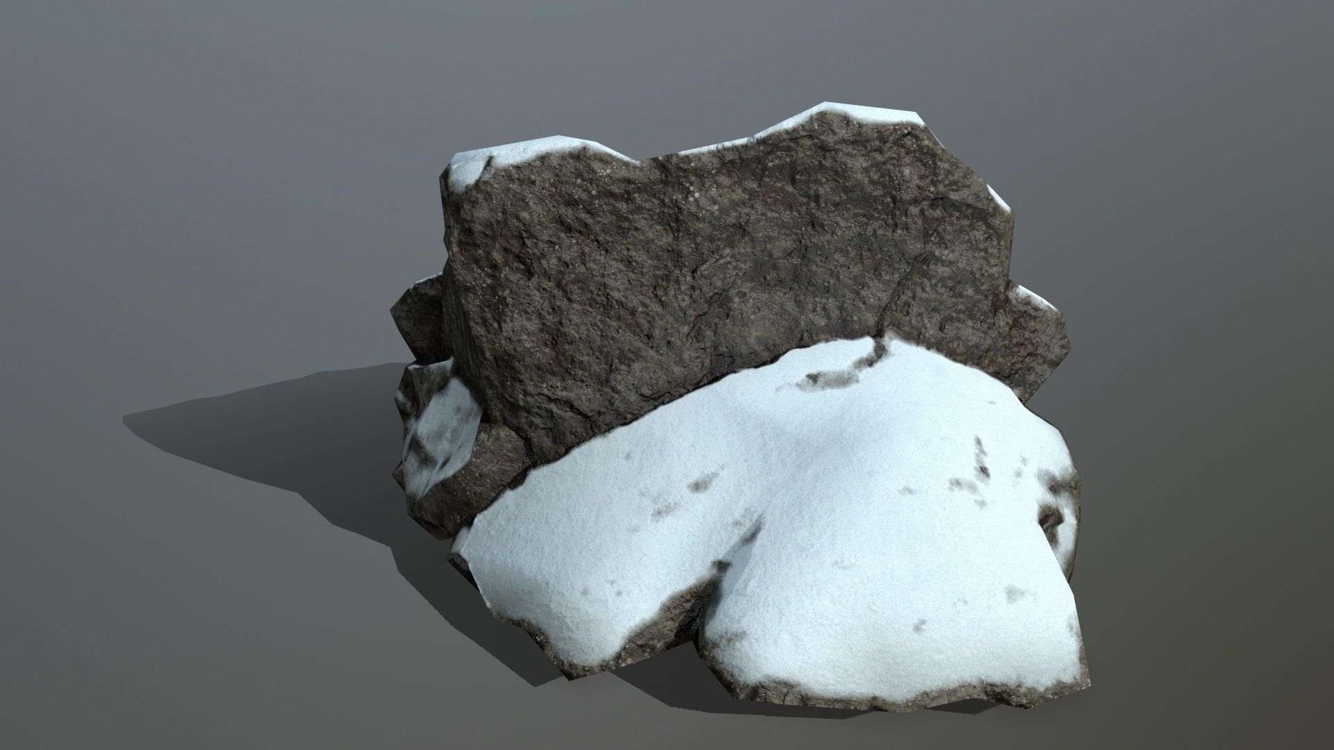 snow rocks  Low-poly 3D model_18