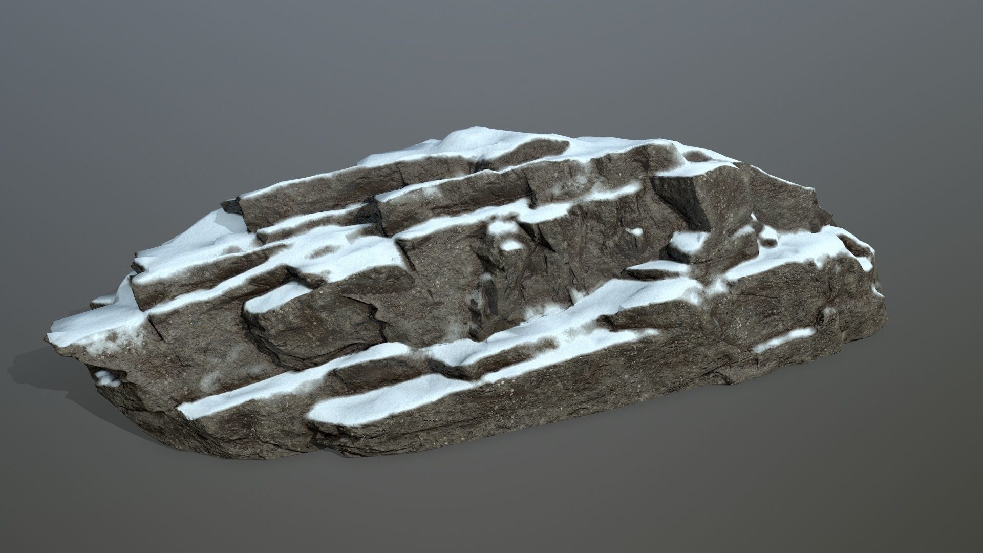 snow rocks  Low-poly 3D model_6