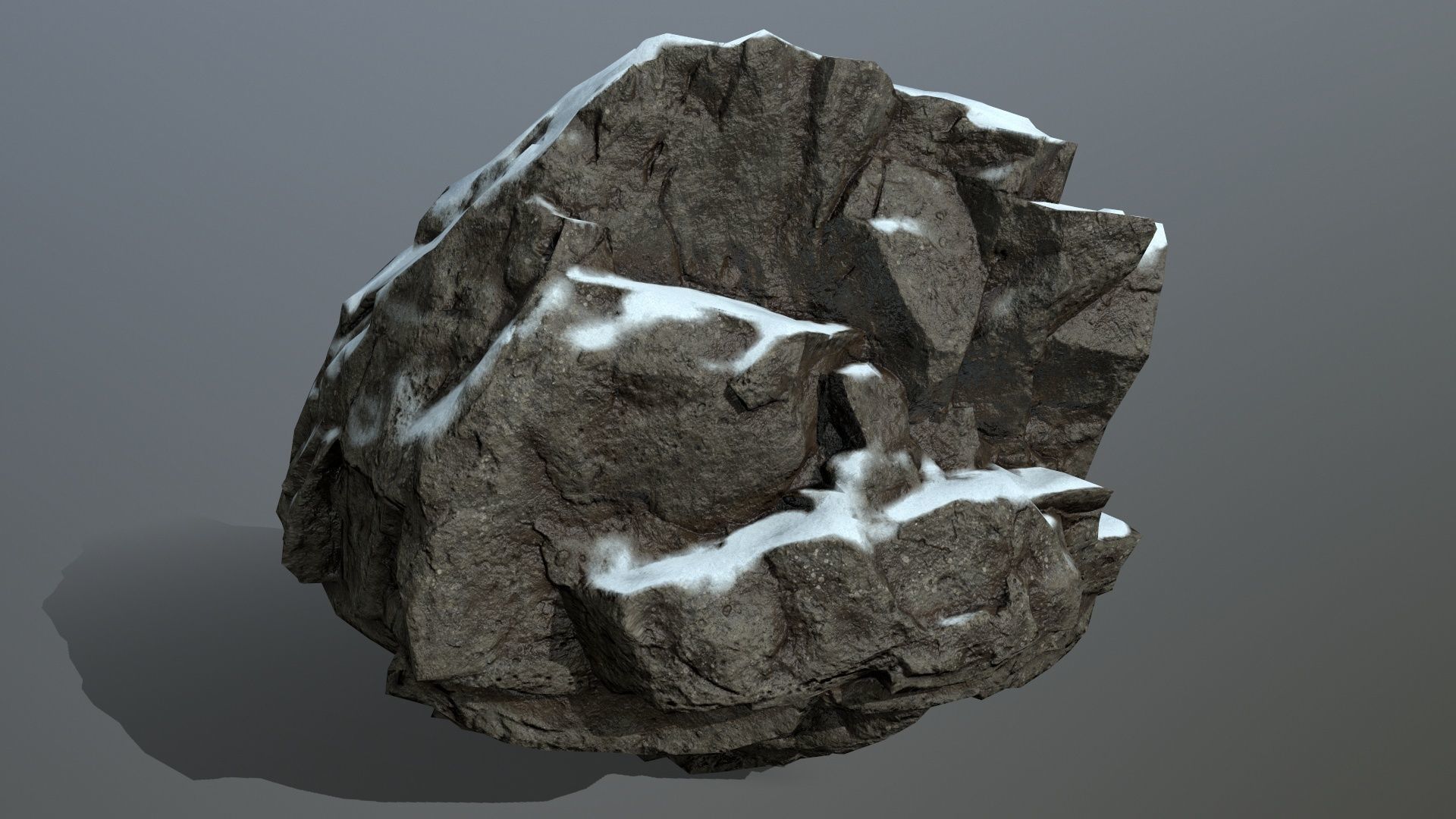 snow rocks  Low-poly 3D model_9