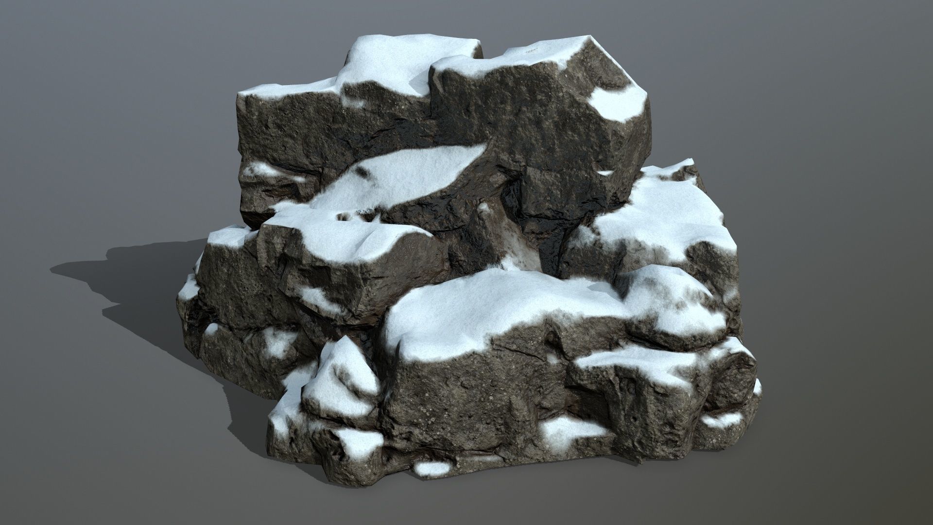 snow rocks  Low-poly 3D model_22