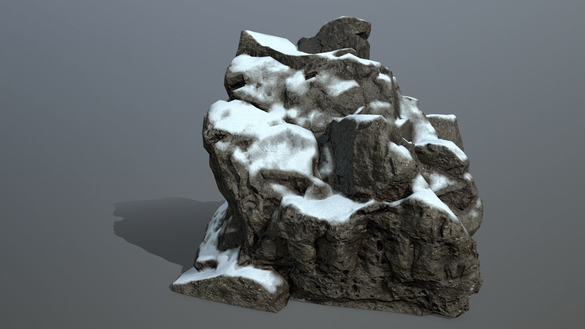 snow rocks  Low-poly 3D model_28