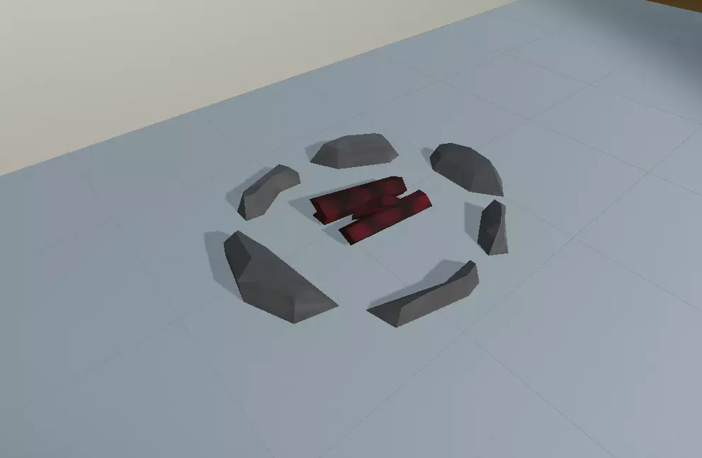 Simple campfire model Free low-poly 3D model