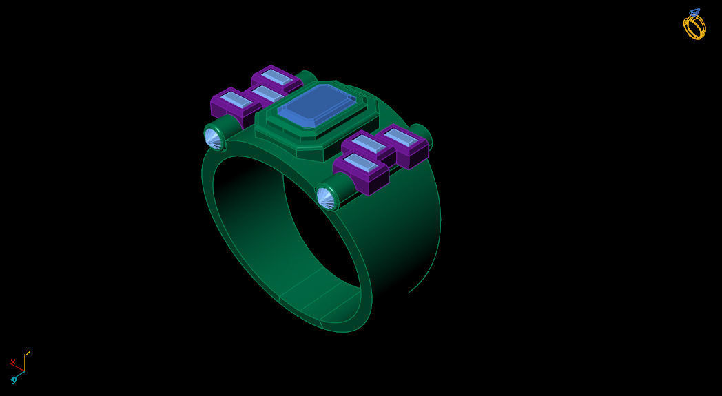 woman ring 22 3D print model_2