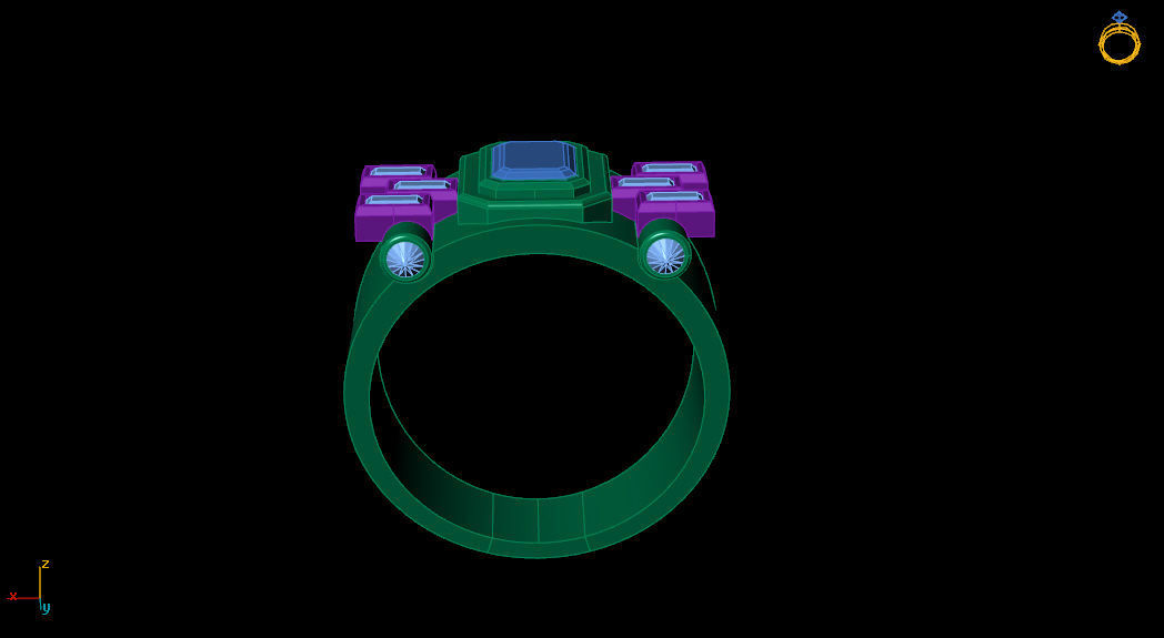 woman ring 22 3D print model_1