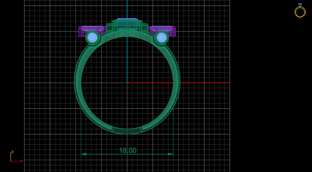woman ring 22 3D print model_4