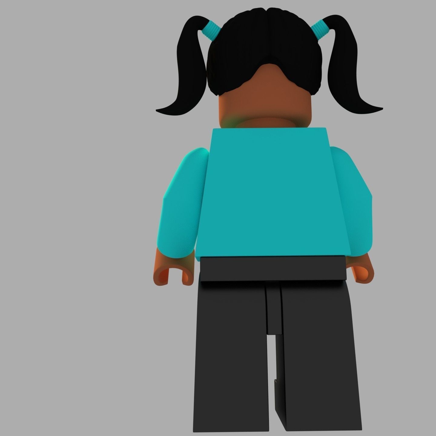 Lego Girl  Grandaughter request and Design her into a legogirl 3D model_1